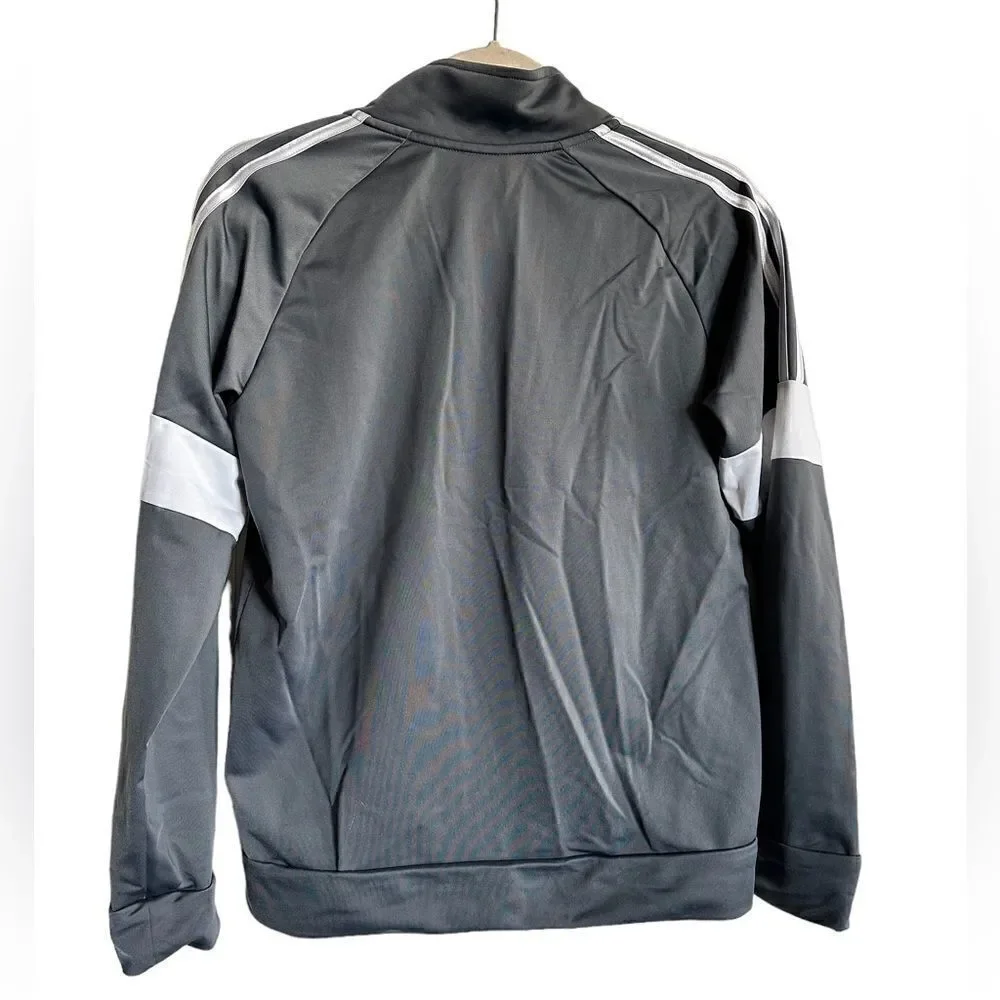 EUC Adidas Child/Boy/Girl Child Ladies Gray Long Sleeve Zip Up Jacket Size Large